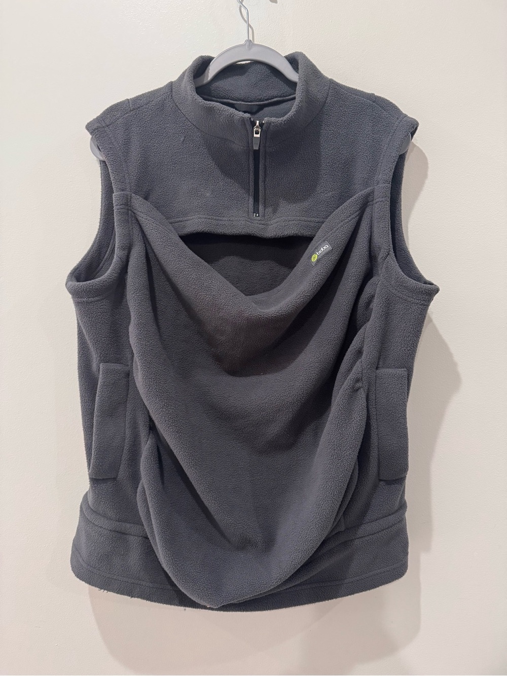 Boba Women Postpartum Vest Gray Fleece Size Medium Jacket